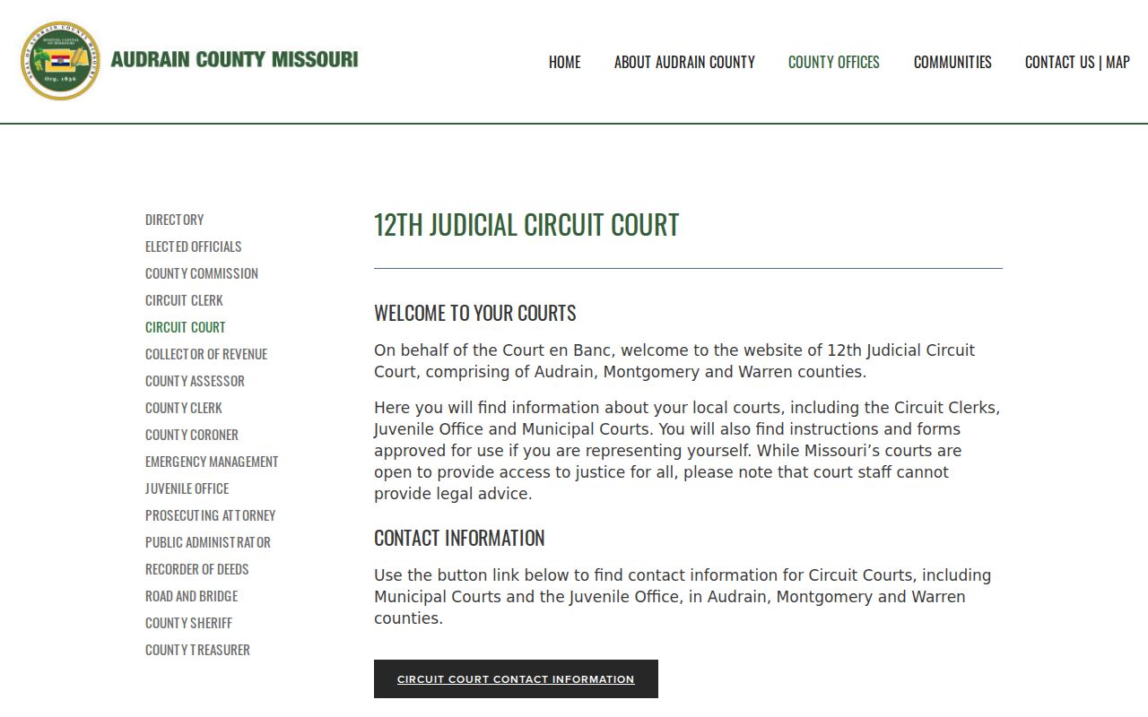 Montgomery County court docket within Missouri's 12th Judicial Circuit