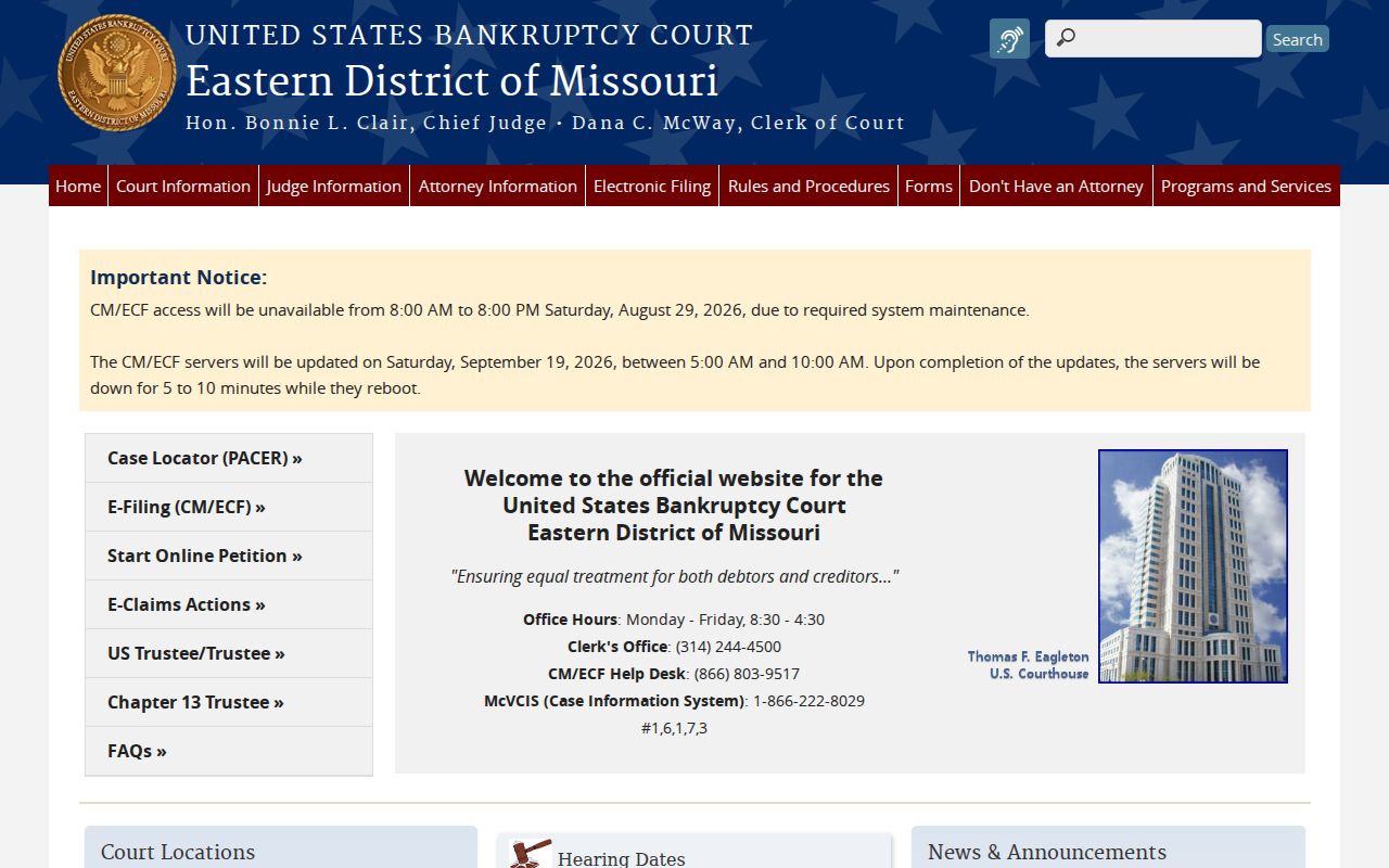 Montgomery County Jonesburg court docket bankruptcy court separation source